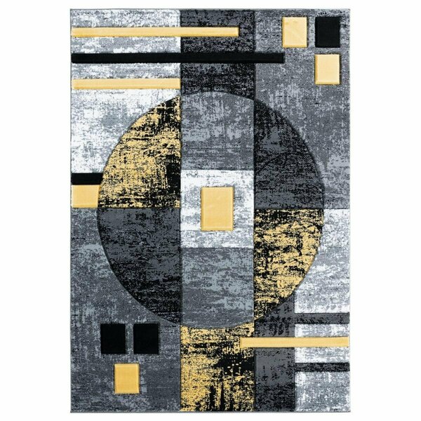 United Weavers Of America 7 ft. 10 in. x 10 ft. 6 in. Bristol Epsilon Yellow Rectangle Area Rug 2050 10112 912